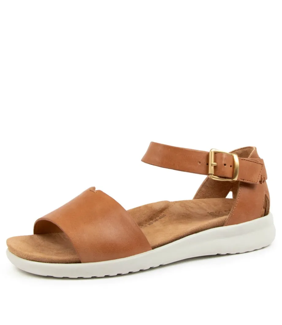 Beverly Xw Tan-White Leather Sandals<ZIERA Sale