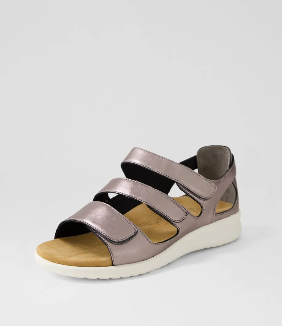 Bexleys Xw Pewter White Leather Sandals<ZIERA Best