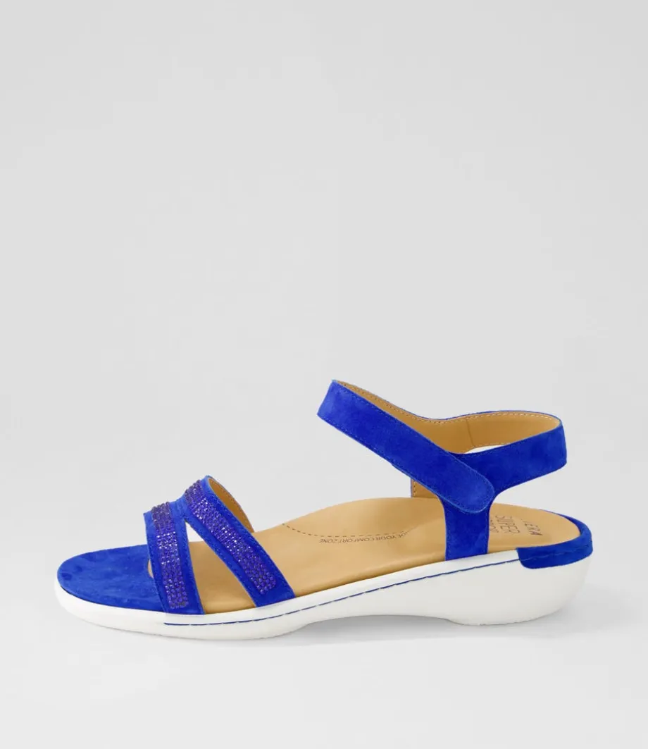 Bieda W Cobalt Jewels Suede Sandals<ZIERA Shop