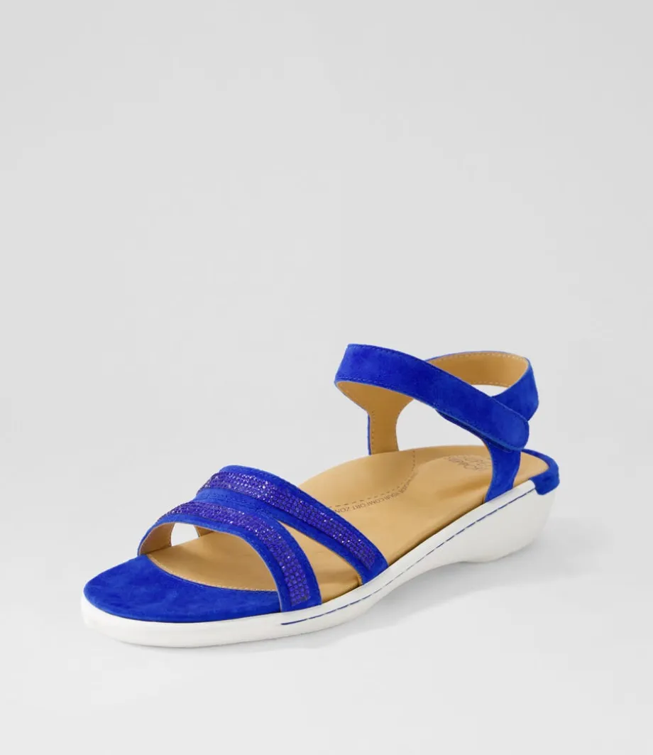 Bieda W Cobalt Jewels Suede Sandals<ZIERA Shop