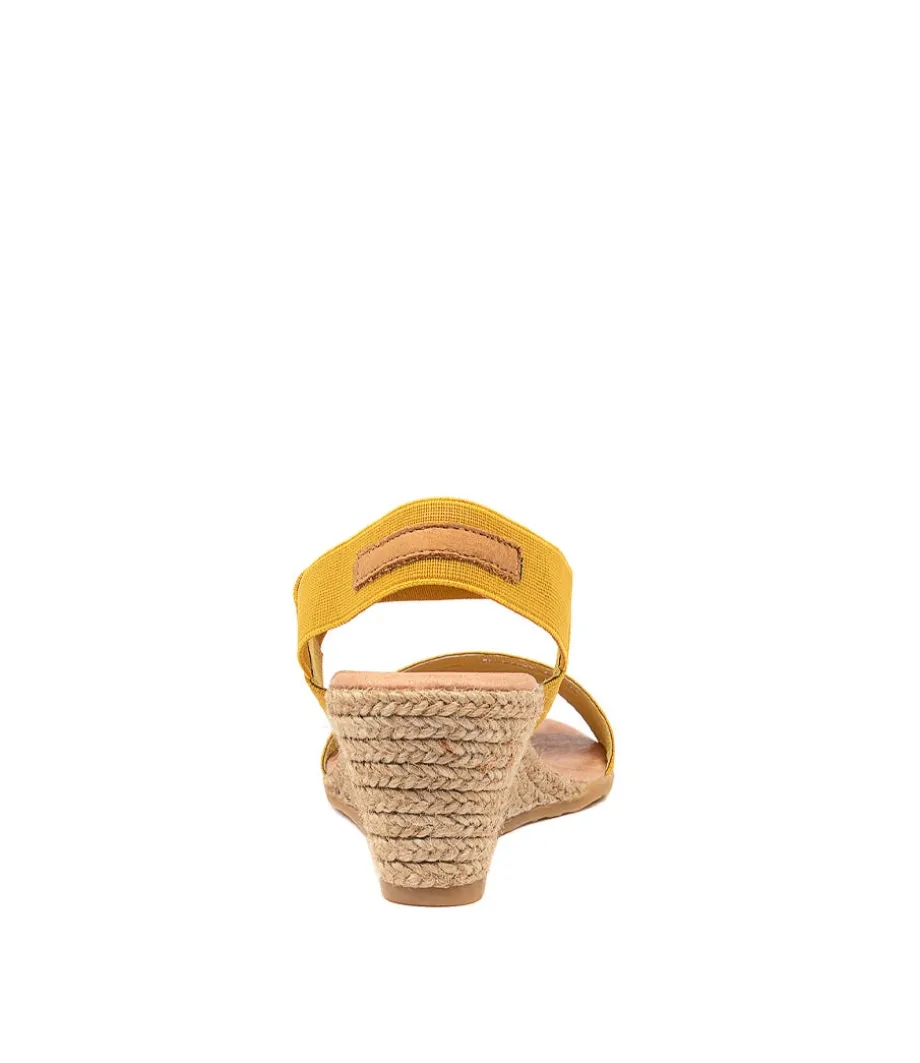 Bloomy Dj Yellow Tan Elastic Leather<DJANGO & JULIETTE Cheap