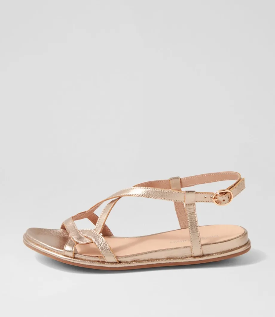 Bowey Champagne Leather Sandals<DJANGO & JULIETTE Cheap