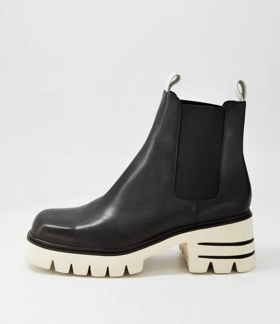 Breda Black Vanilla Box Leather Chelsea Boots<DJANGO & JULIETTE Sale