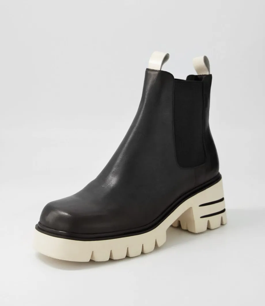 Breda Black Vanilla Box Leather Chelsea Boots<DJANGO & JULIETTE Sale