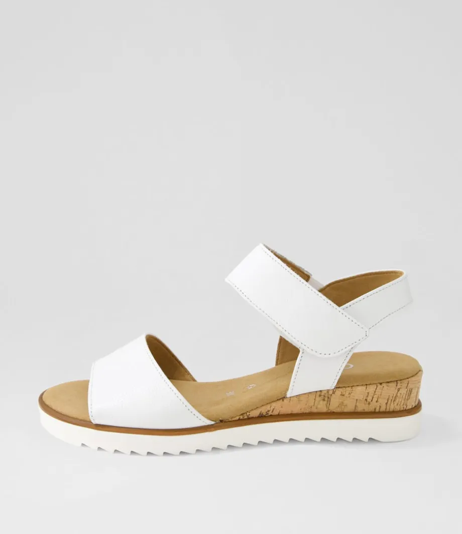 Briva Weiss Leather Sandals<GABOR Shop