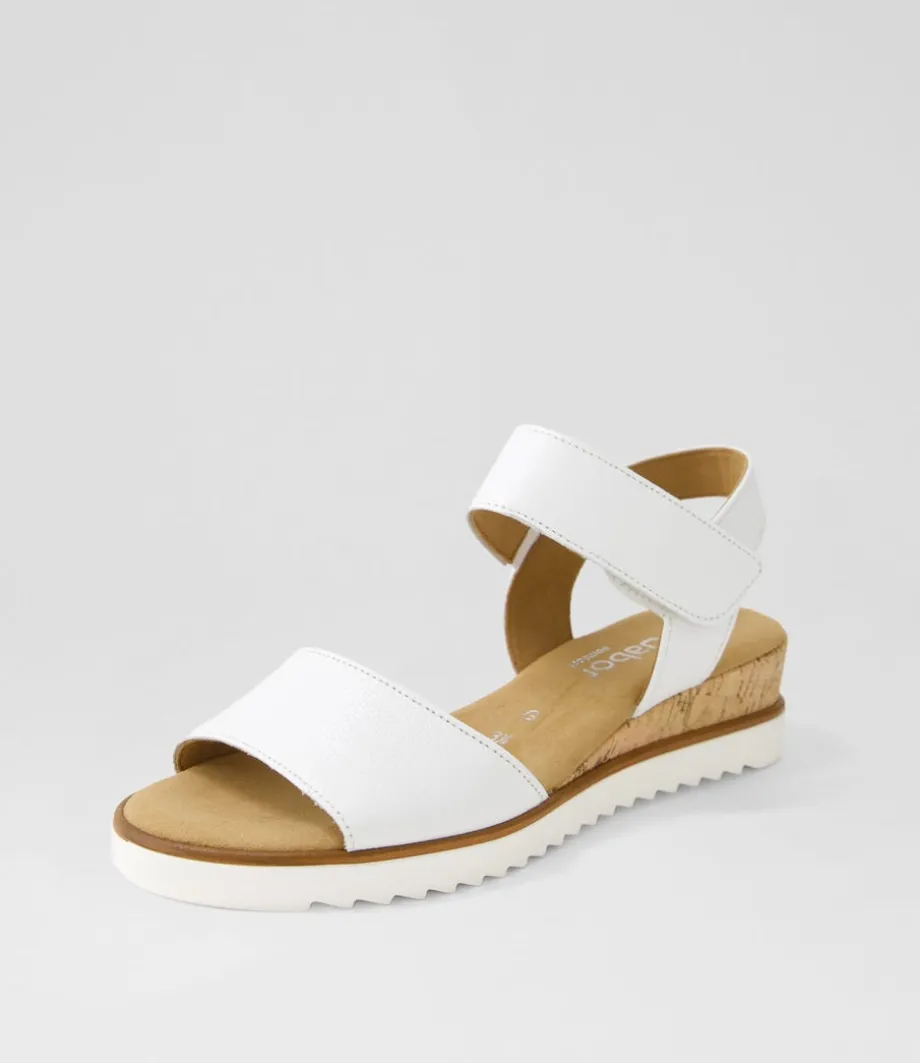 Briva Weiss Leather Sandals<GABOR Shop
