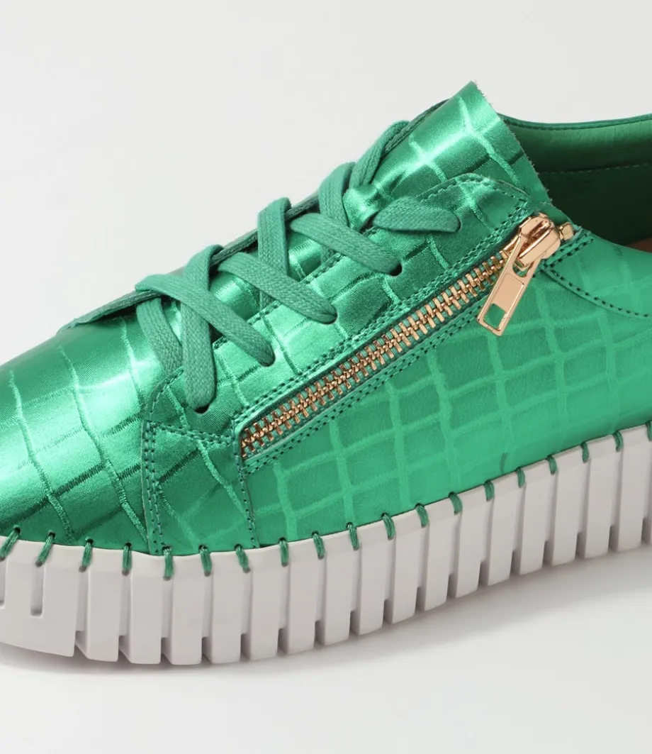 bump_emerald_white_croc_leather_sneakers_4.webp Bump Emerald White Croc Leather Sneakers<DJANGO & JULIETTE Outlet