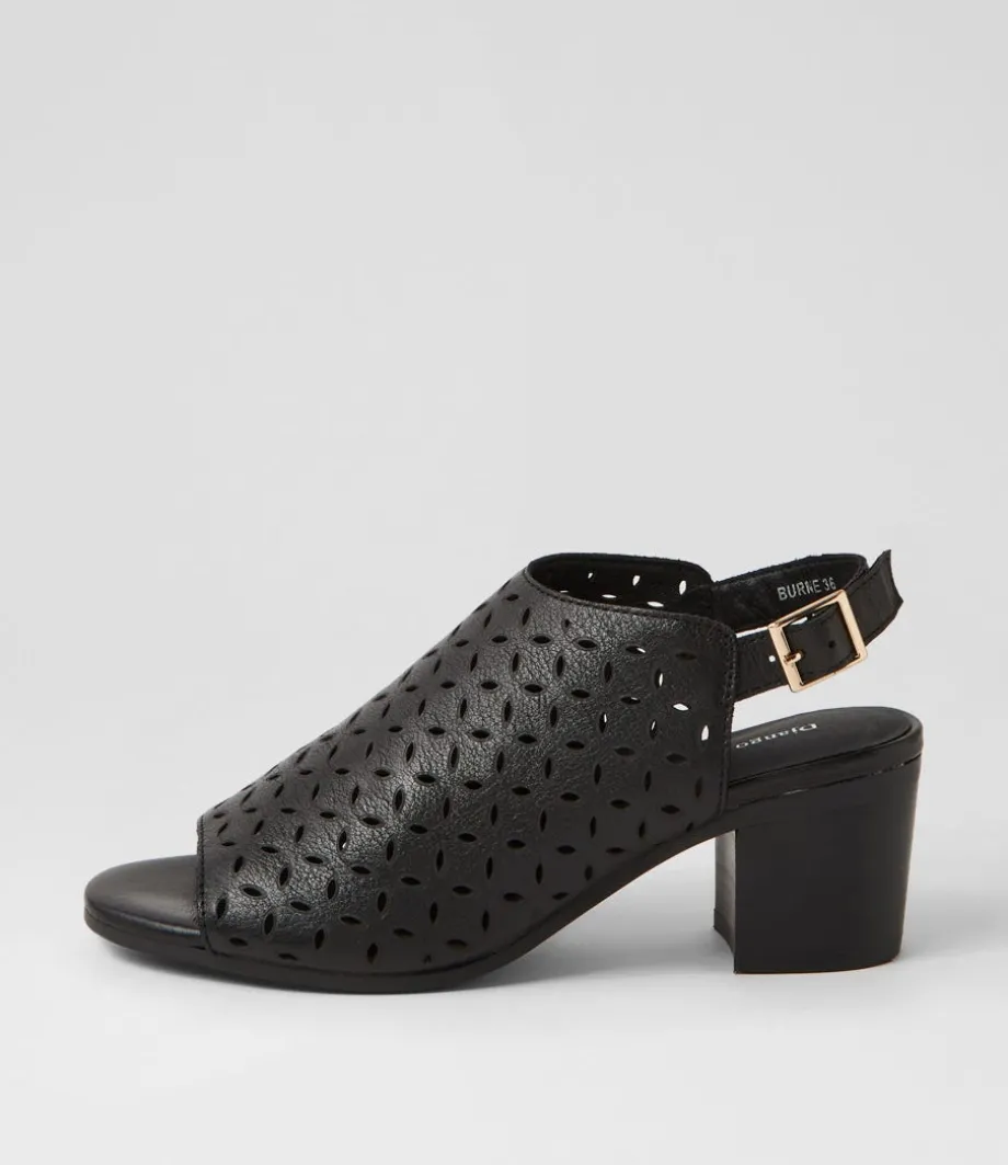 Burne Black Leather Sandals<DJANGO & JULIETTE Clearance