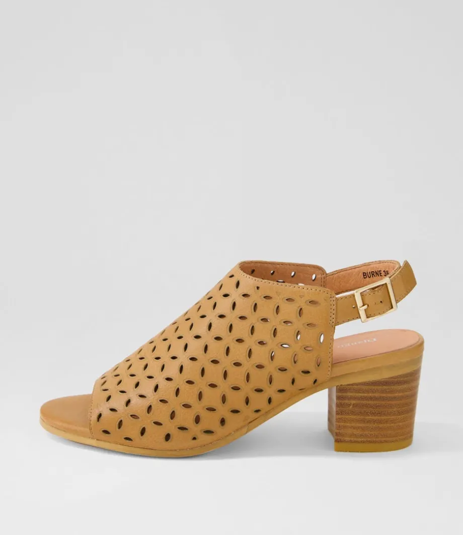 Burne Dark Tan Leather Sandals<DJANGO & JULIETTE Discount