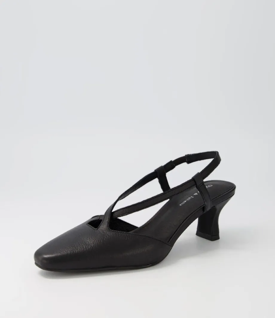 Cadman Black Leather Heels<DJANGO & JULIETTE Outlet