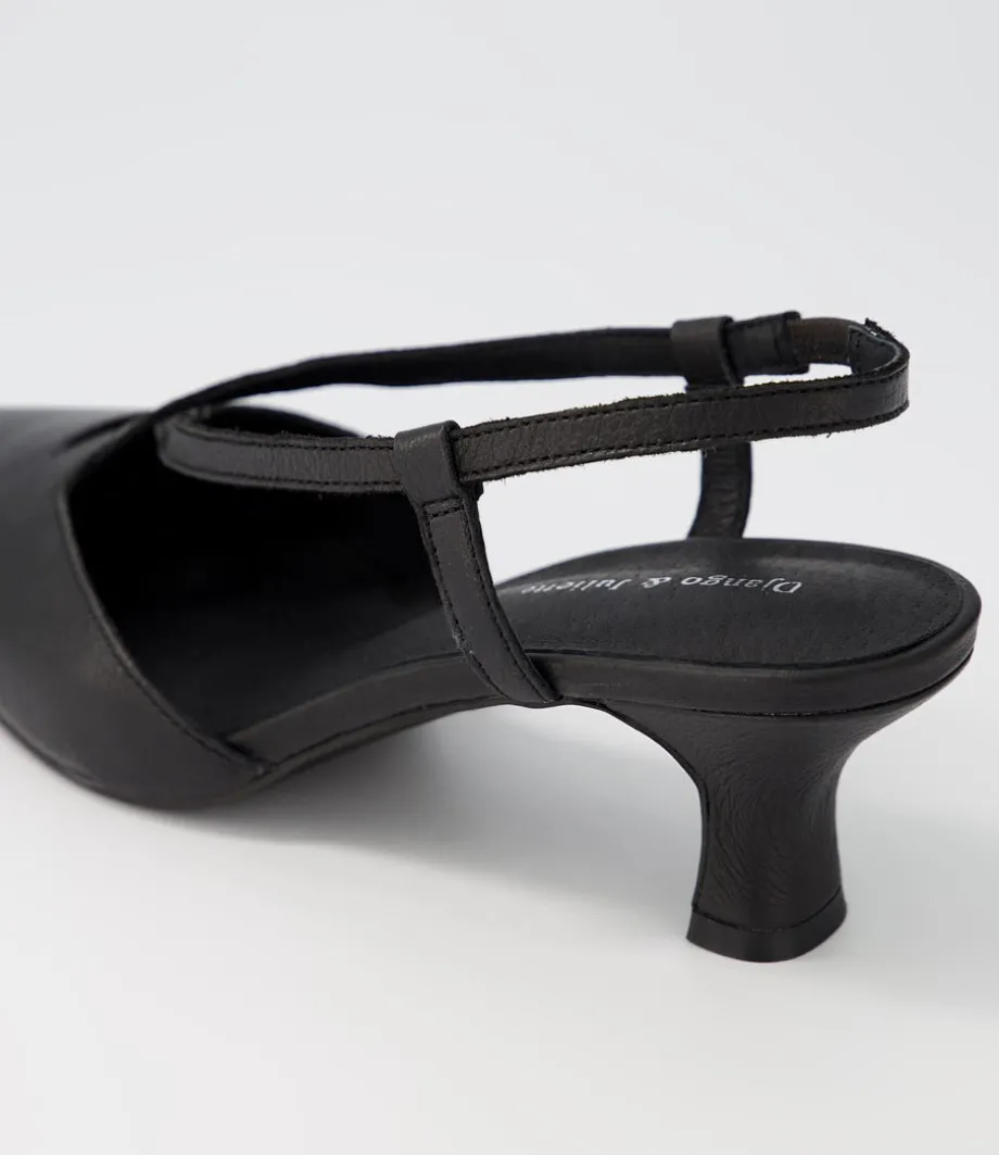 cadman_black_leather_heels_4.webp Cadman Black Leather Heels<DJANGO & JULIETTE Outlet