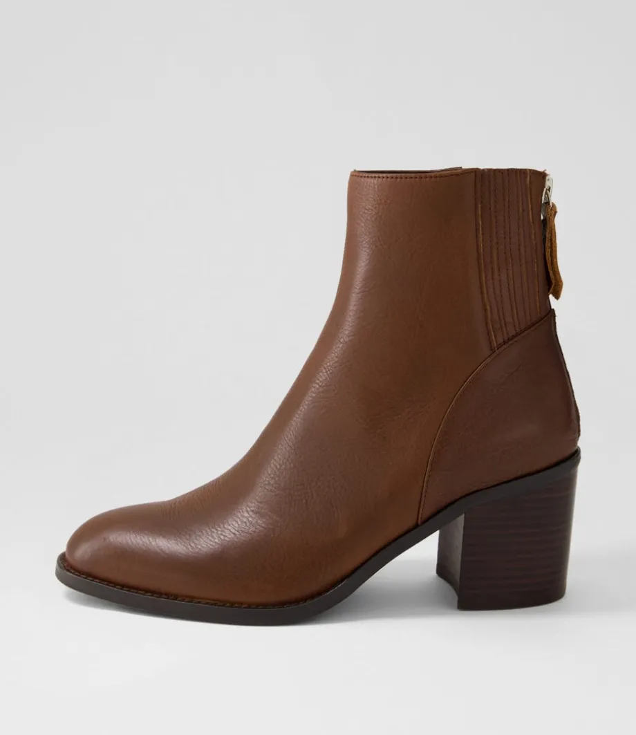 Calley Dark Brown Leather Chelsea Boots<MOLLINI Best Sale