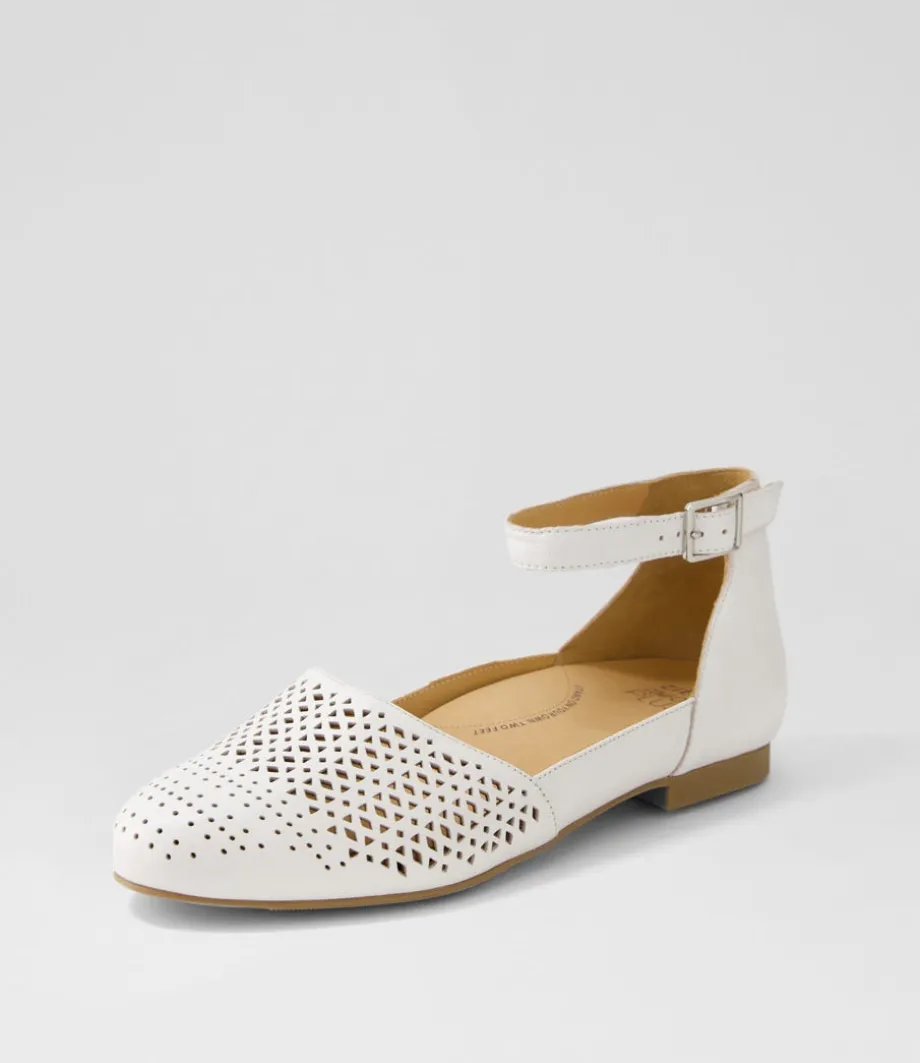 Camay Xf White Leather Flat Shoes<ZIERA Clearance
