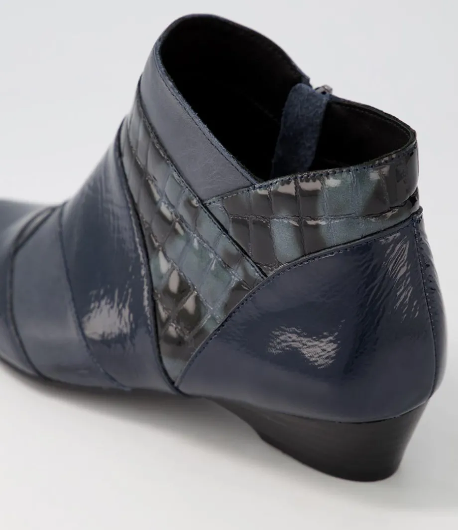 canton_xw_navy_mix_ankle_boots_4.webp Canton Xw Navy Mix Ankle Boots<ZIERA Cheap