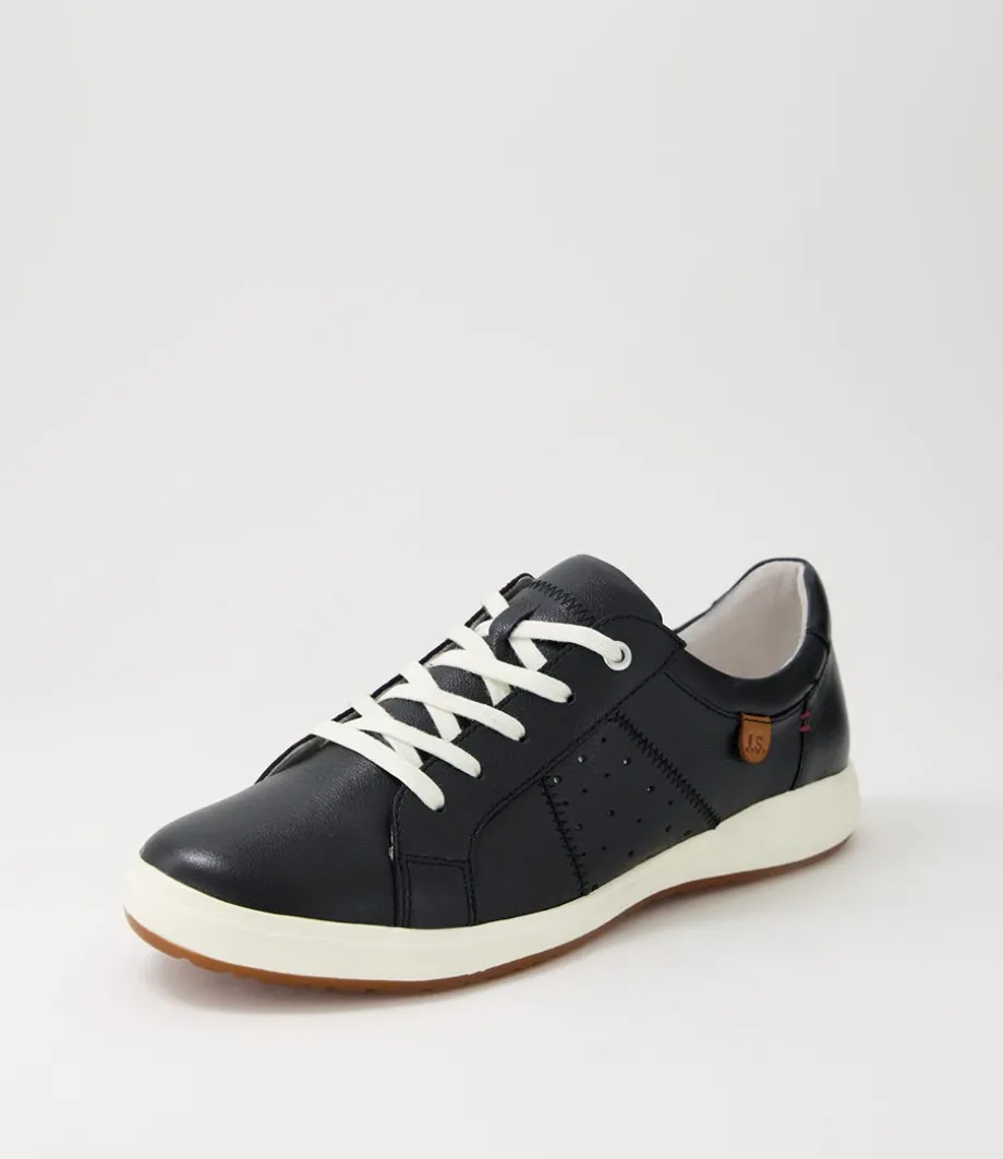 Caren 01 Black Leather Sneakers<JOSEF SEIBEL Outlet