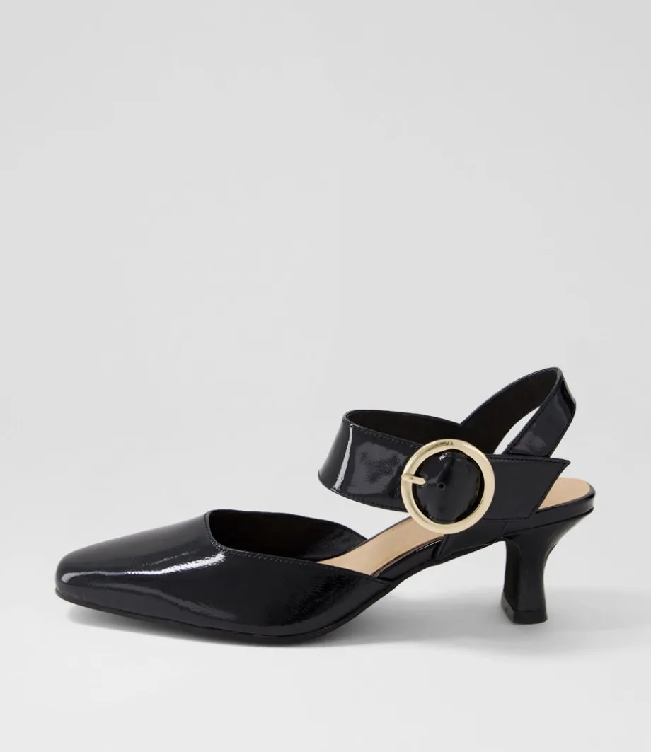 Caris Black Patent Leather Heels<DJANGO & JULIETTE Flash Sale