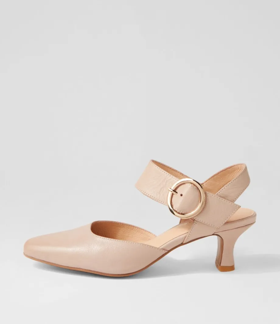 Caris Cafe Leather Heels<DJANGO & JULIETTE Discount