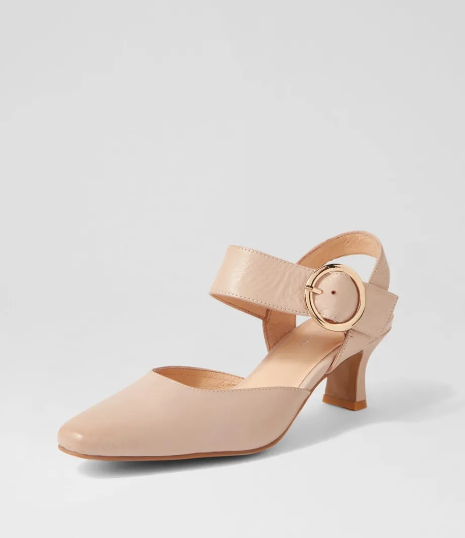 Caris Cafe Leather Heels<DJANGO & JULIETTE Discount