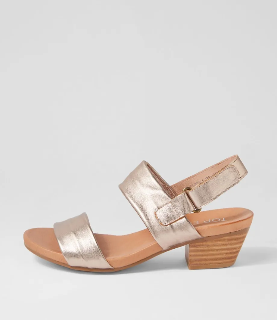 Cartha Champagne Leather Sandals<TOP END Cheap