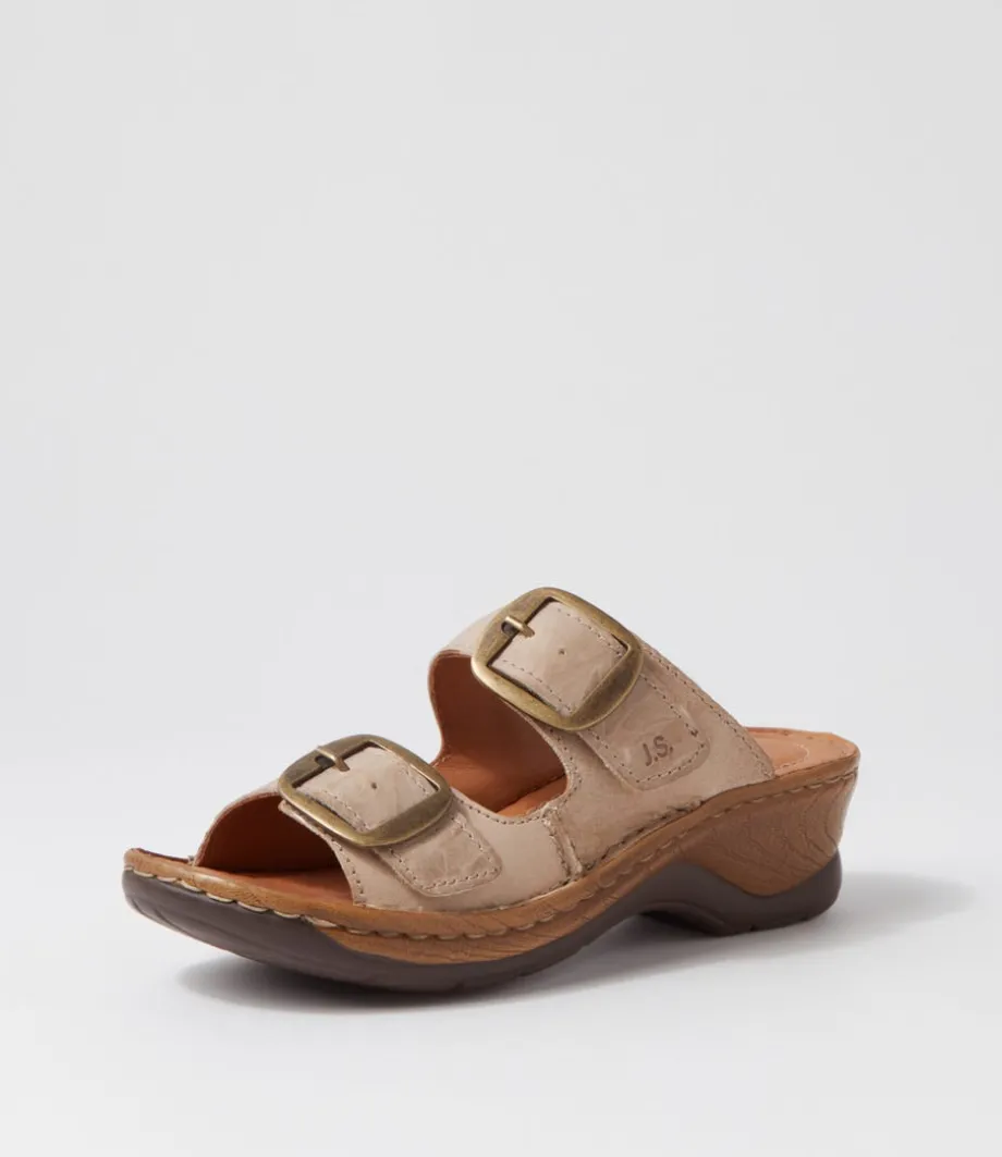 Catalonia 76 Creme Leather Slides<JOSEF SEIBEL Sale