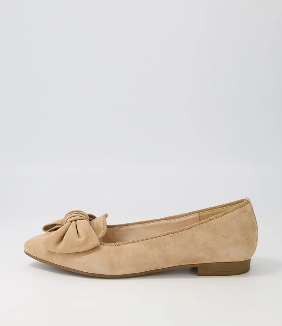 Cee Caramel Suede Flat Shoes<GABOR Clearance