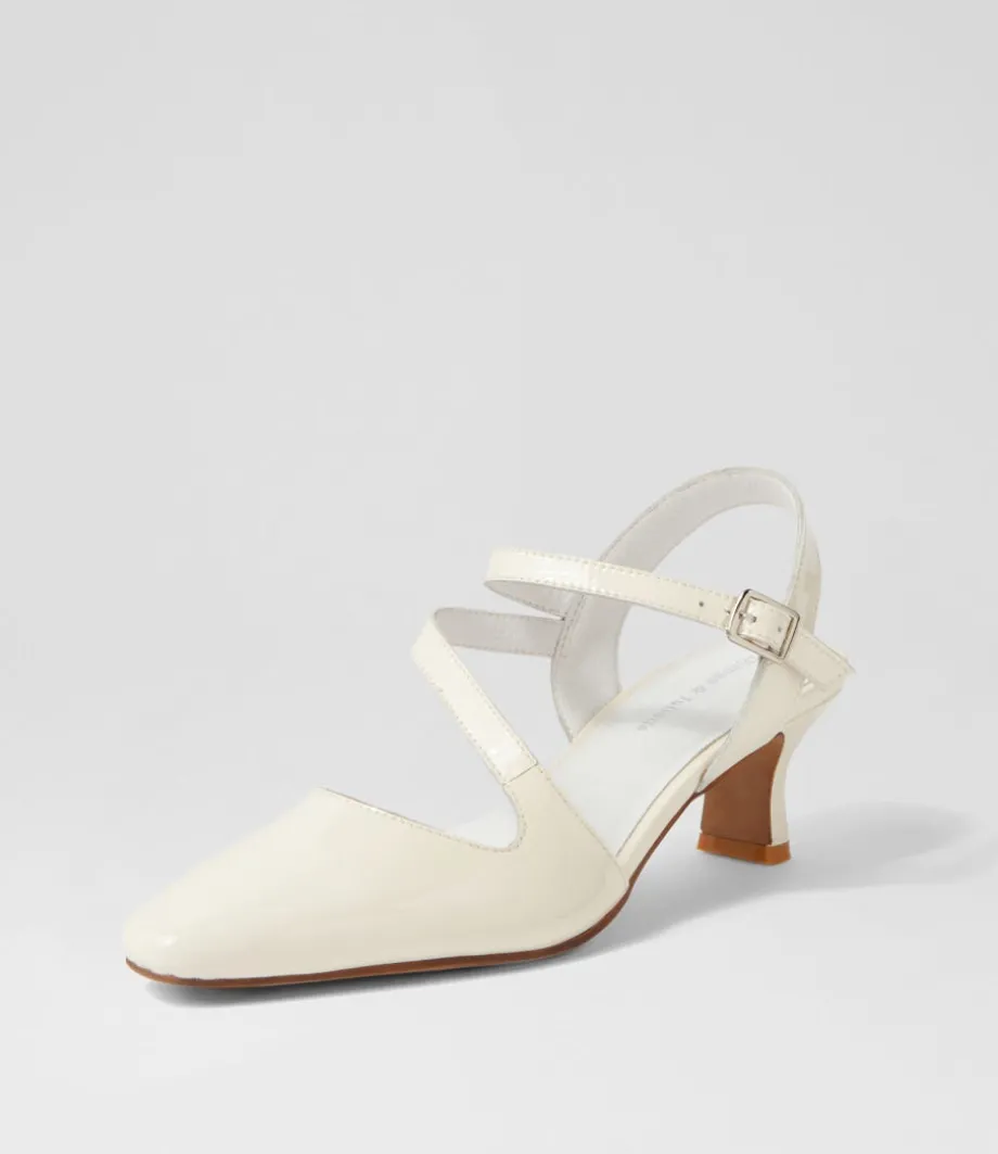 Charissa Ivory Patent Leather Heels<DJANGO & JULIETTE Store