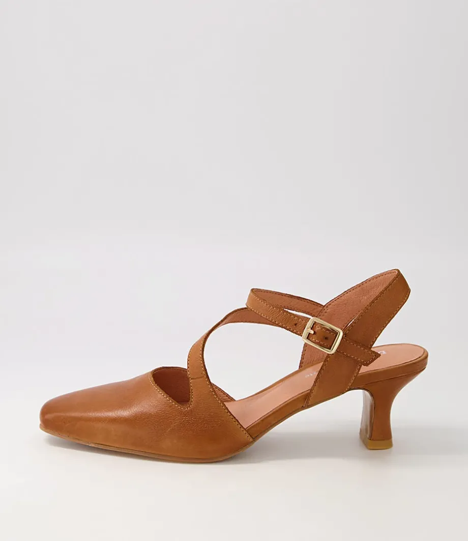 Charissa Tan Leather Heels<DJANGO & JULIETTE Cheap