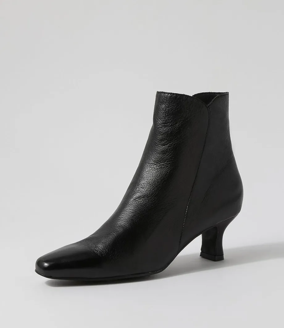 Cheza Black Leather Ankle Boots<DJANGO & JULIETTE Discount