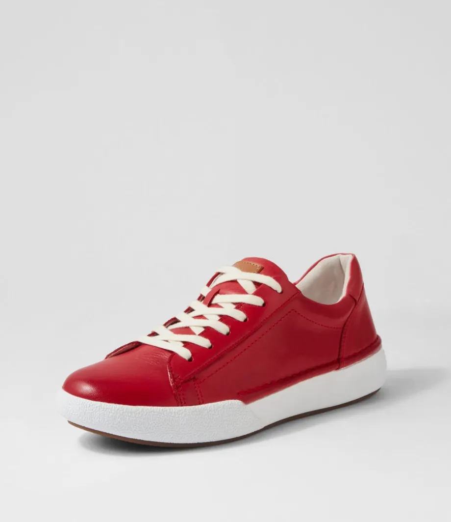 Claire 01 Rot Leather Sneakers<JOSEF SEIBEL Online