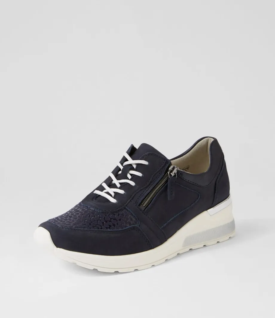 Clara 01 Marine Notte Suede Sneakers<WALDLAUFER Online