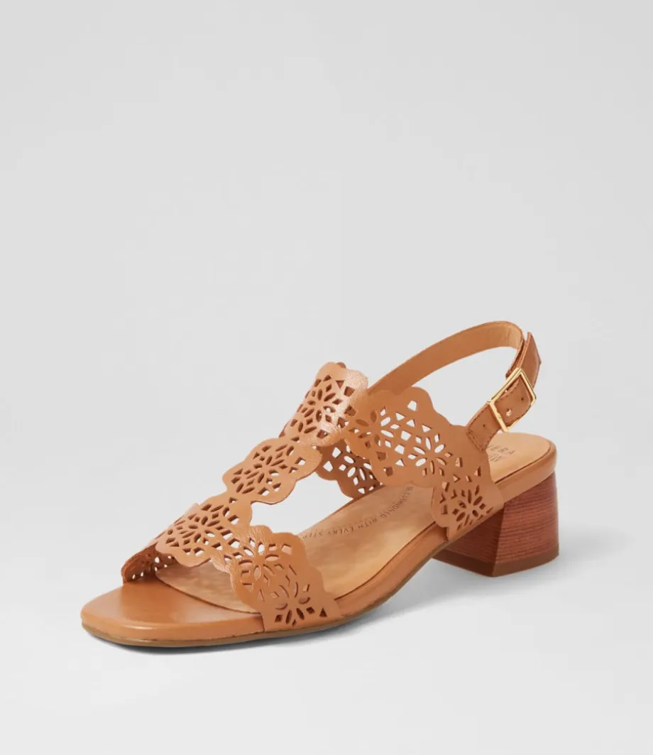Coachy W Tan Leather Sandals<ZIERA Flash Sale