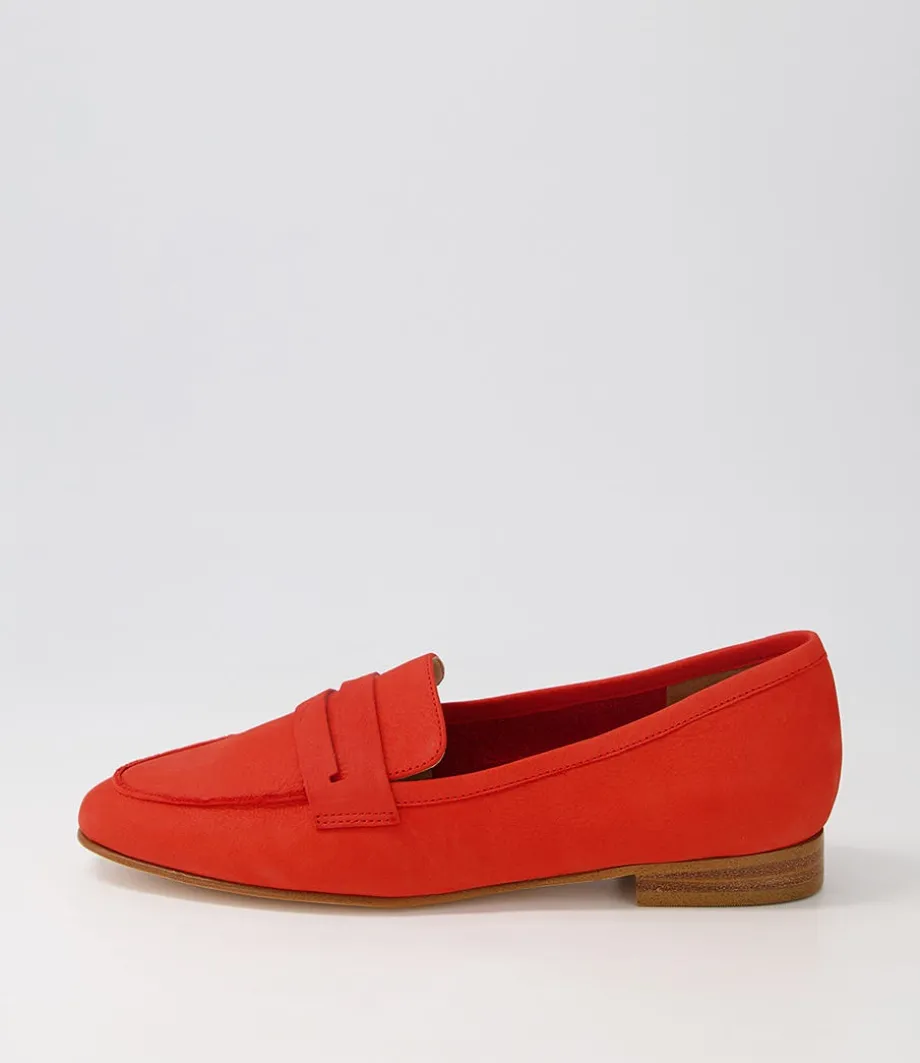 Coco Aperol Leather Loafers<EOS Store