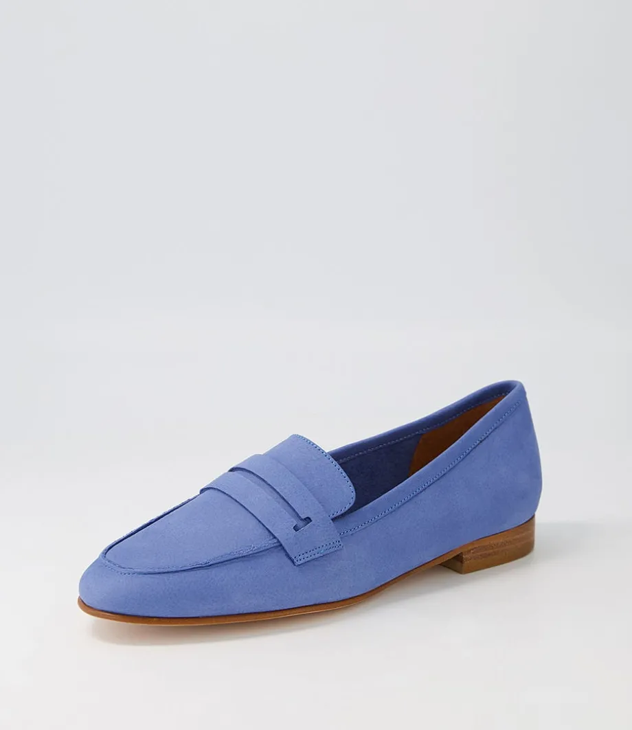 Coco Blue Leather Loafers<EOS Online