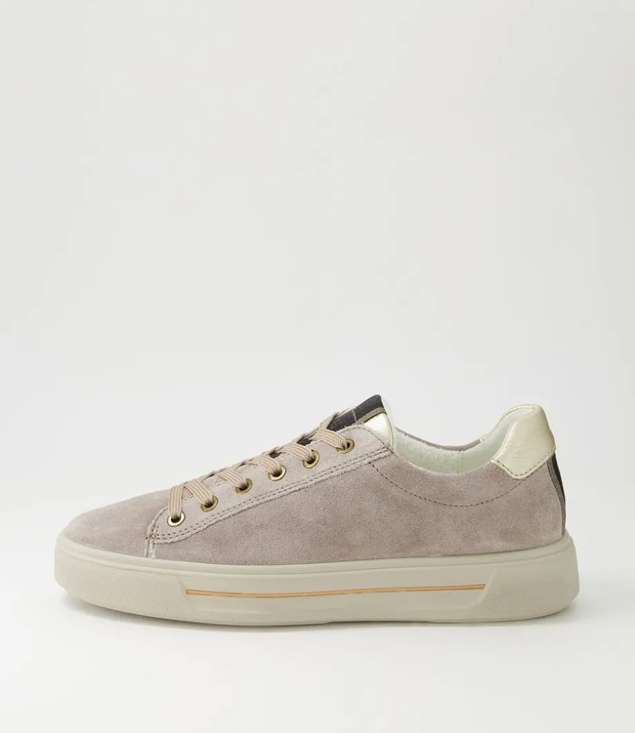 Courtyard 02 Moon Platinum Suede Sneakers<ARA New