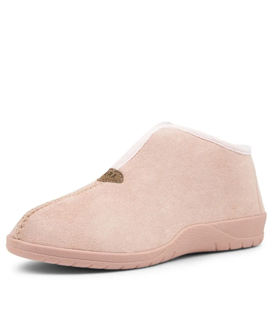 Cuddles W Pale Pink Microsuede Slippers<ZIERA Store