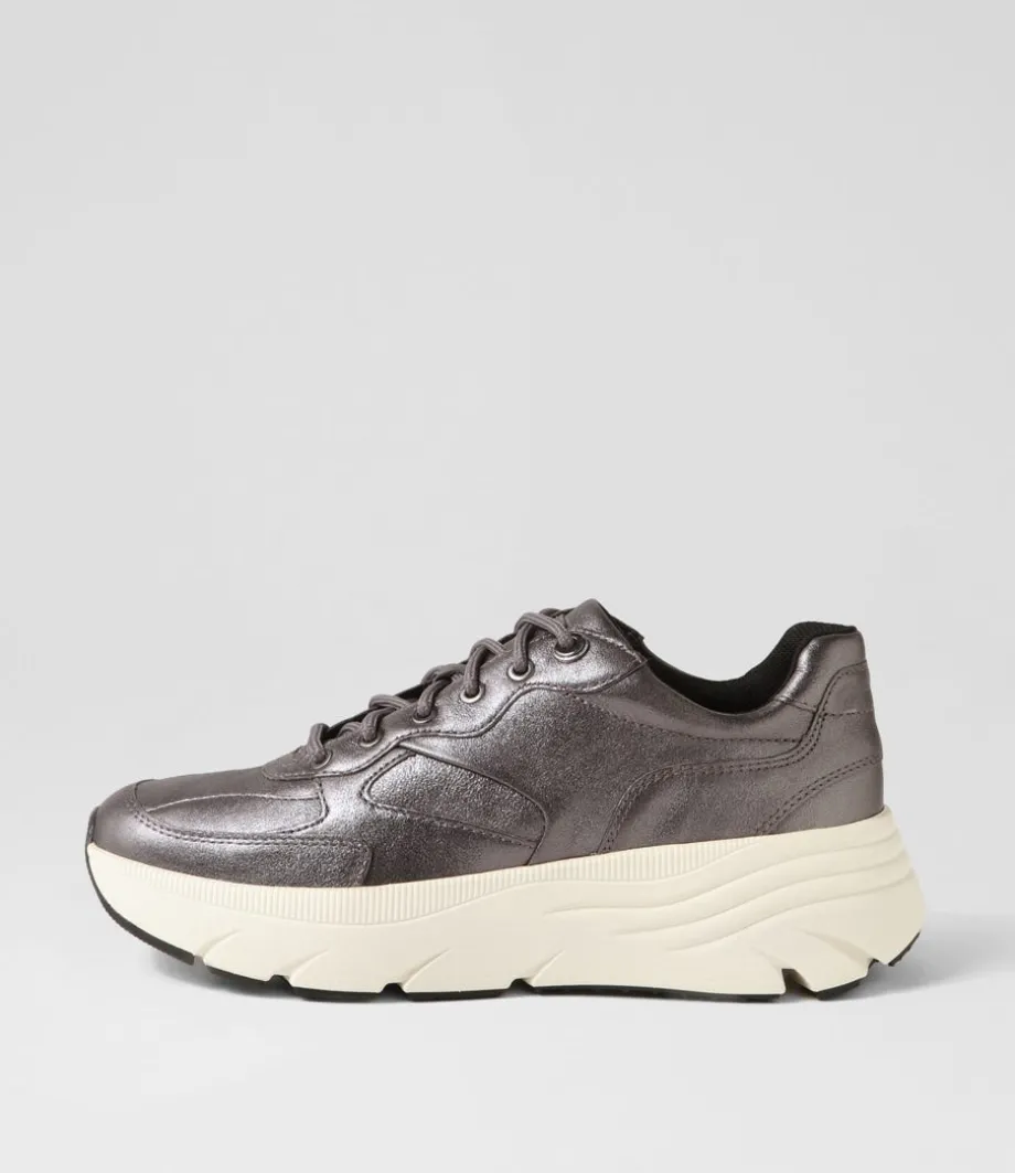 D Diamanta A Gun Leather Sneakers<GEOX Outlet