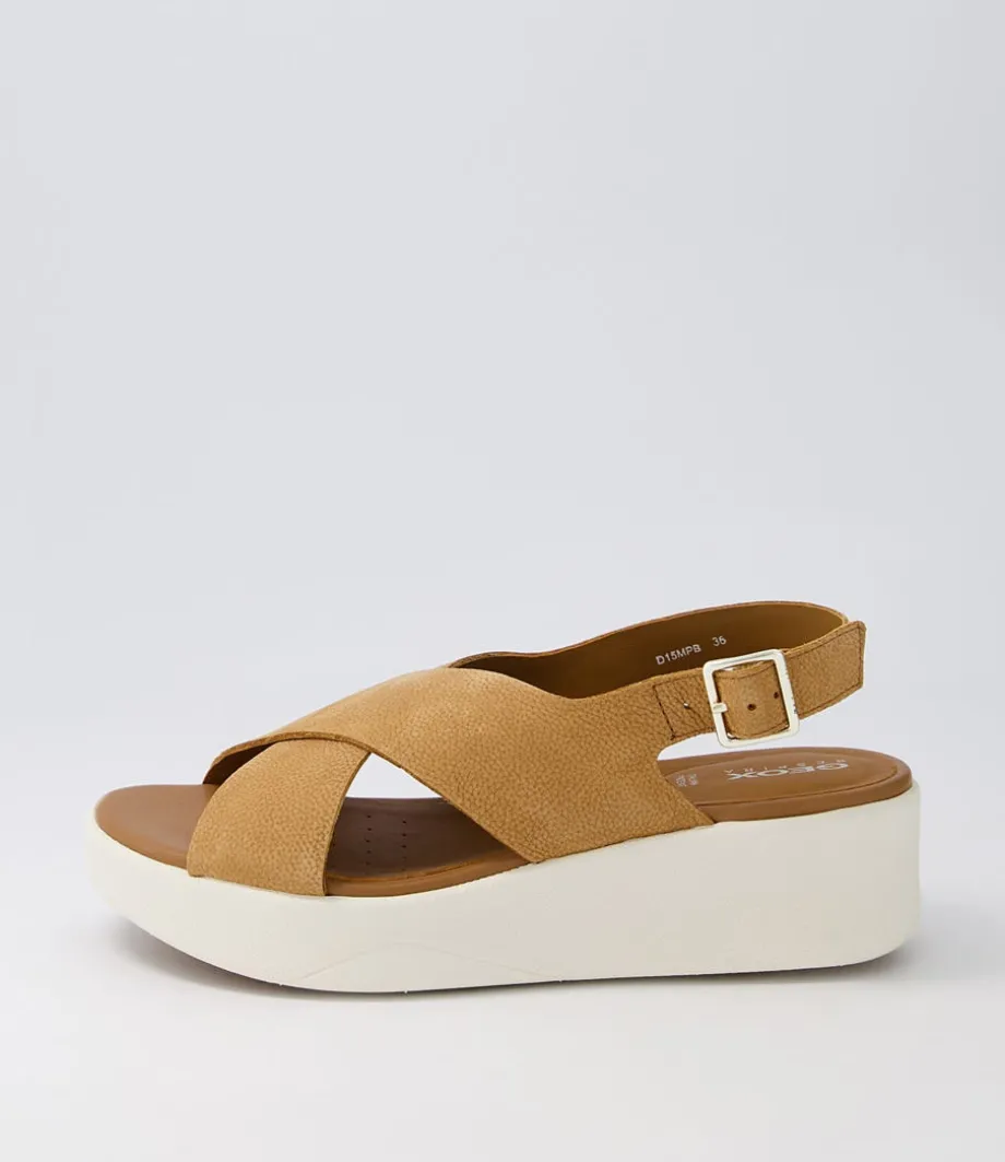 D Laudara B Cognac Nubuck Sandals<GEOX Flash Sale