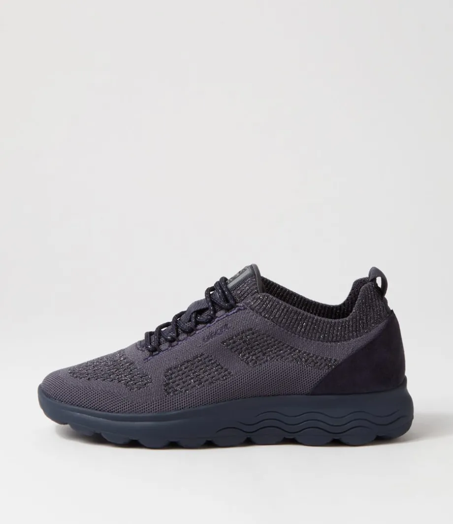 D Spherica A Dk Jeans Knit Sneakers<GEOX Discount