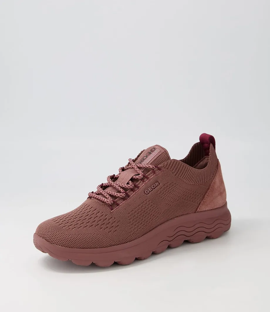D Spherica A Old Rose Knit Sneakers<GEOX Discount