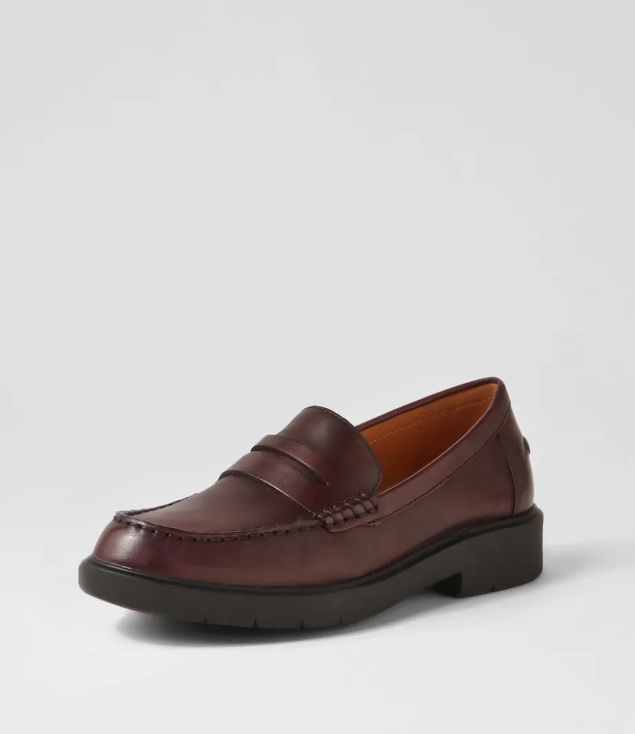 D Spherica Ec1 A Dark Burgundy Leather Loafers<GEOX Shop