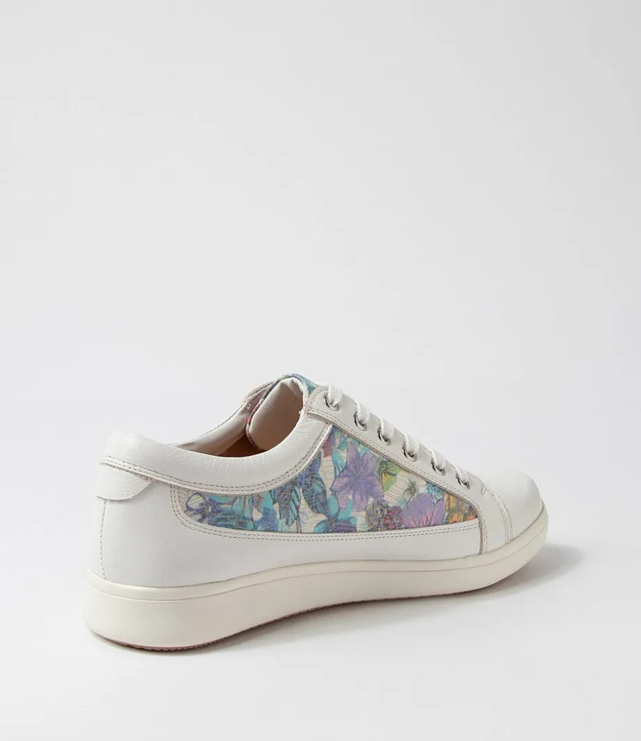 danni_xf_white_bouquet_leather_sneakers_2.webp Danni Xf White Bouquet Leather Sneakers<ZIERA Best Sale