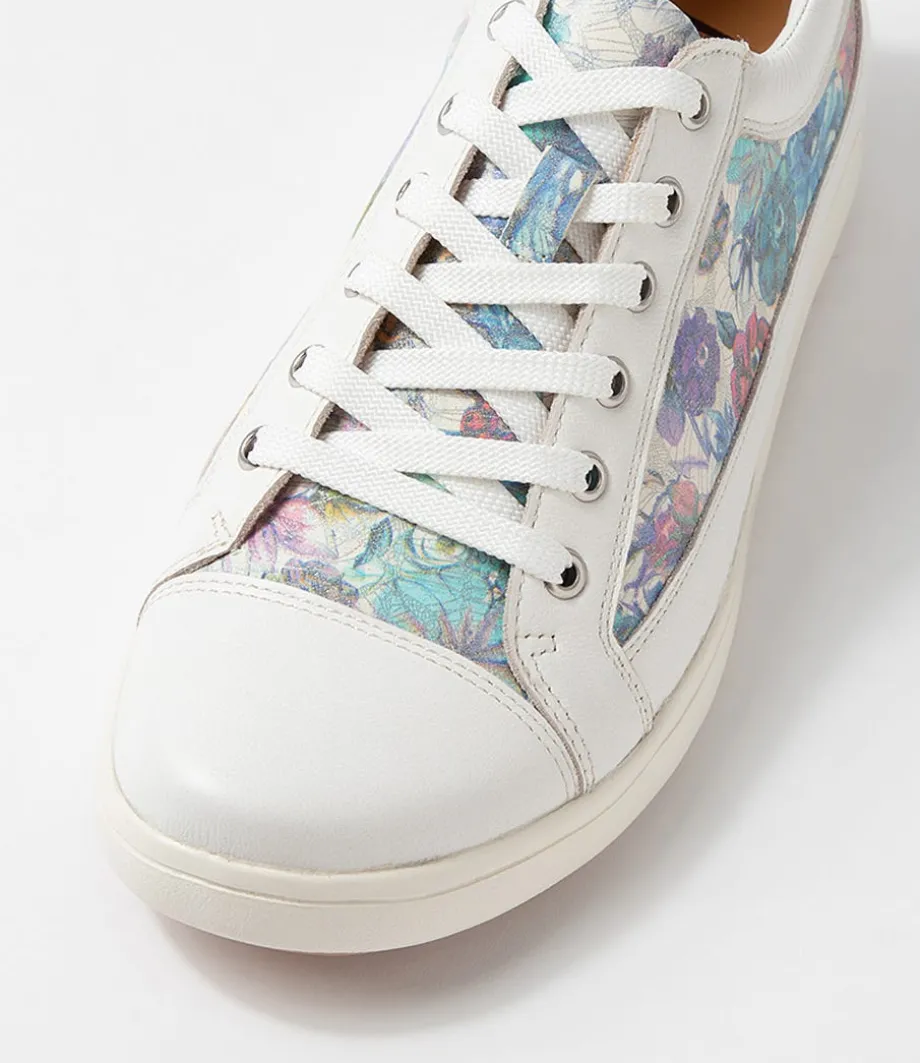 danni_xf_white_bouquet_leather_sneakers_3.webp Danni Xf White Bouquet Leather Sneakers<ZIERA Best Sale