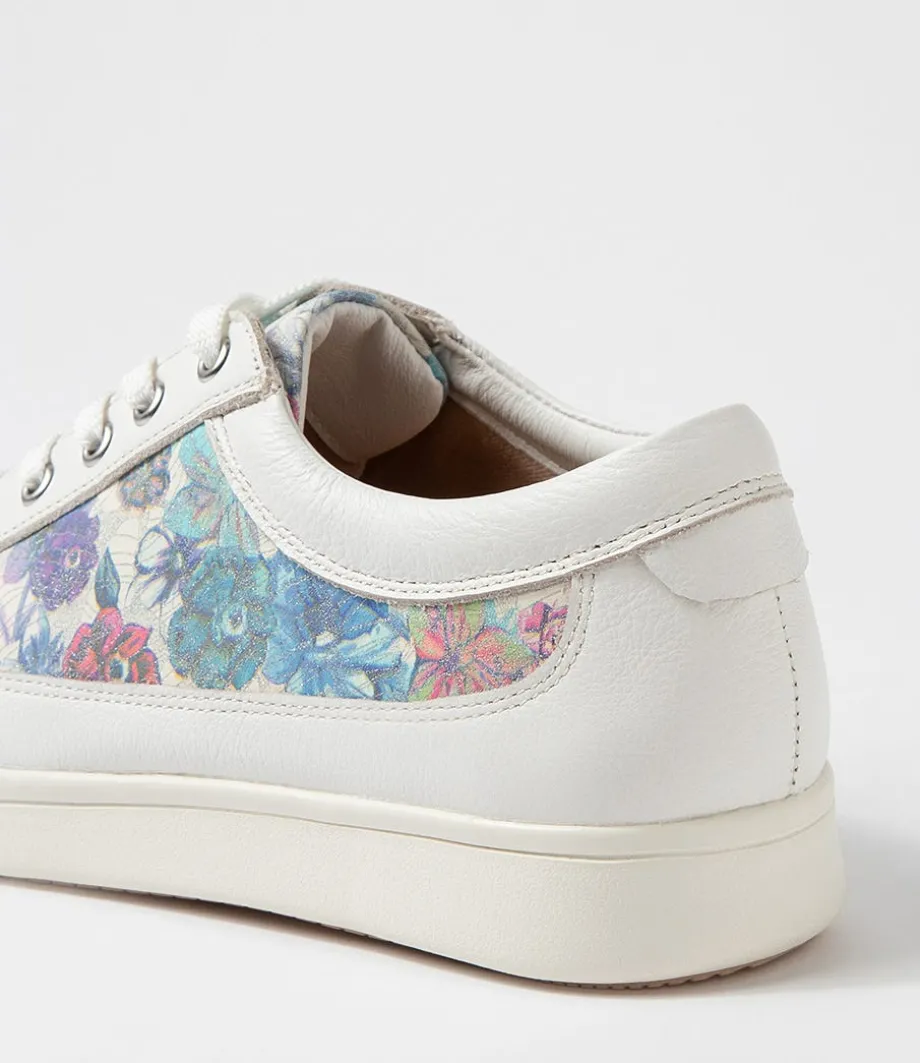 danni_xf_white_bouquet_leather_sneakers_4.webp Danni Xf White Bouquet Leather Sneakers<ZIERA Best Sale