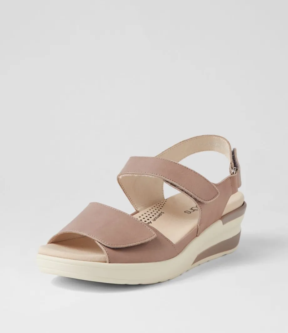 December Mushroom Leather Sandals<SUPERSOFT Cheap