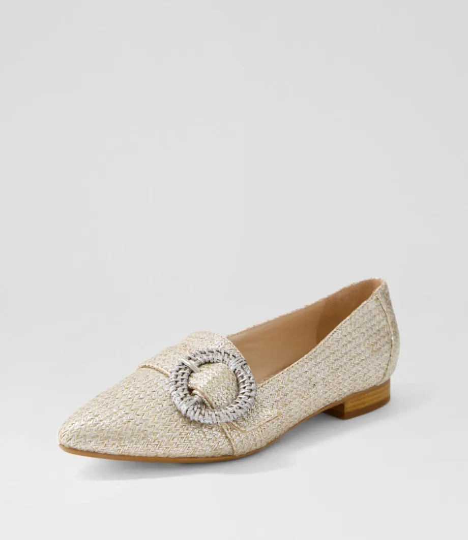 denira_silver_wash_woven_loafers_1.webp Denira Silver Wash Woven Loafers<DIANA FERRARI Cheap