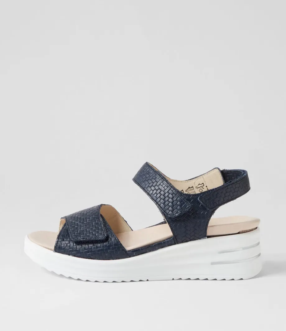 Dina 3 Notte Woven Leather Sandals<WALDLAUFER Cheap