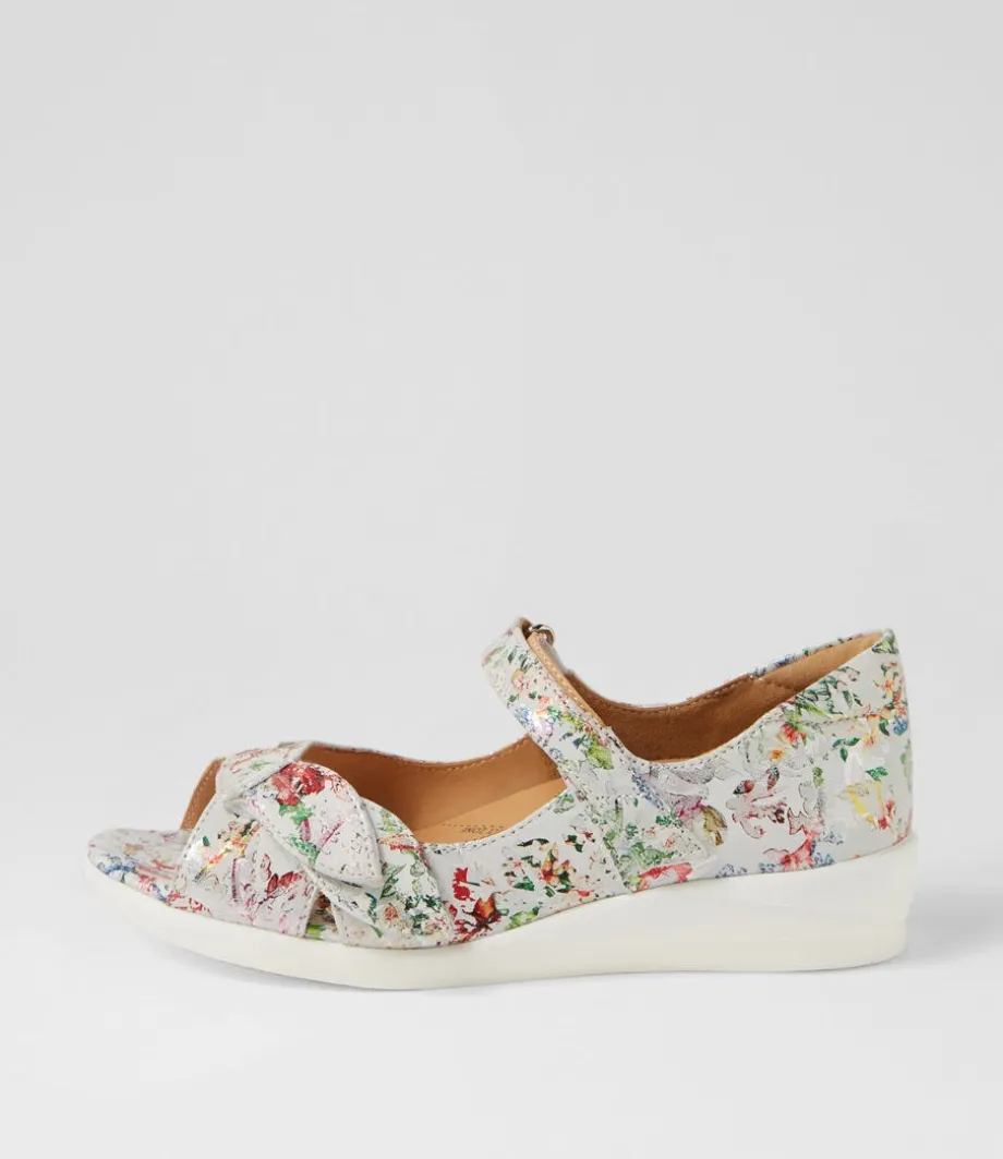 Disco W Wild Flower Leather Sandals<ZIERA Best