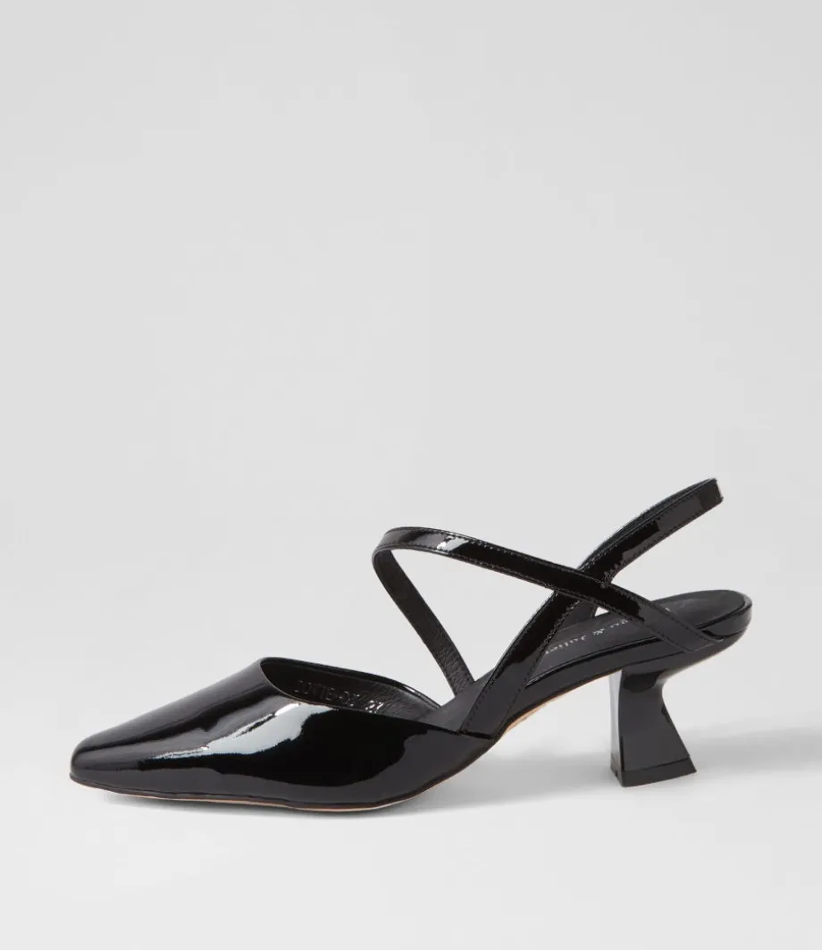 Dovie Black Patent Leather Heels<DJANGO & JULIETTE Hot