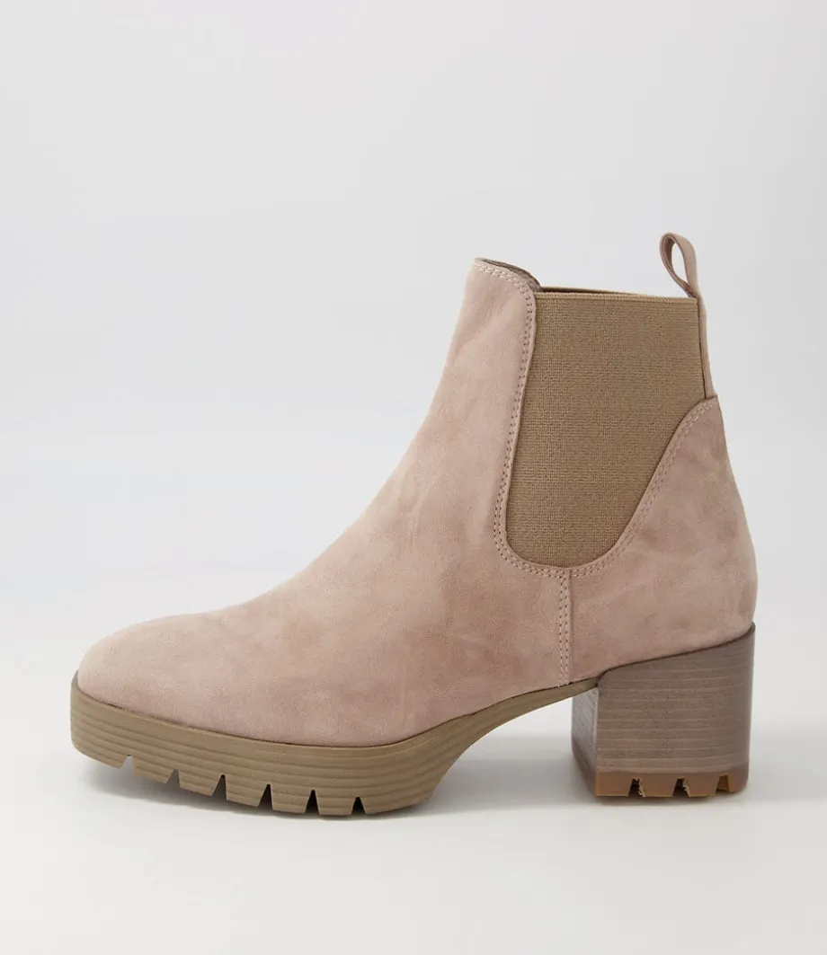 Dunkan Mushroom Suede Chelsea Boots<DJANGO & JULIETTE Shop