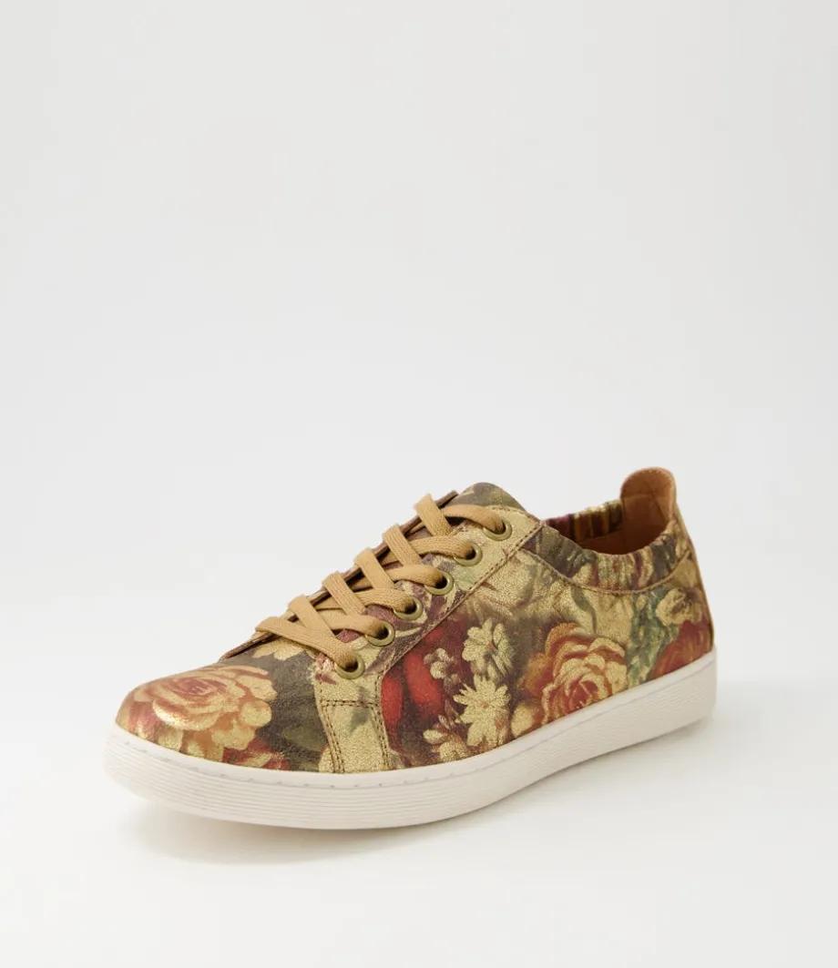 Durst Vintage Metal Floral Leather Sneakers<DJANGO & JULIETTE Shop